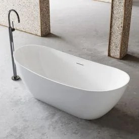 Zaylee Vrijstaand bad 170 x 72 cm wit glanzend ovaal - Wahlbach