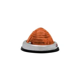 Positielamp oranje met chroom rond 70 mm