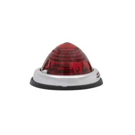 Positielamp rood met chroom rond 70 mm