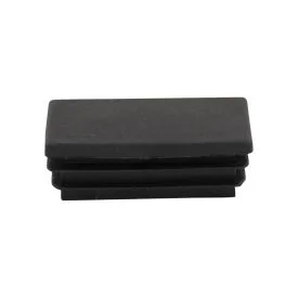 Insteekdop rechthoek 50 x 25 mm - zwart