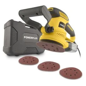 Excentrische schuurmachine 450W Ø 125mm - 6 acc. - POWERPLUS