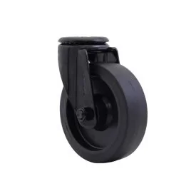 Zwenkwiel Ø125 mm met boutgat TPR zwart - TARSUS