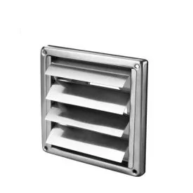Rooster RVS met lamellen Ø100 mm
