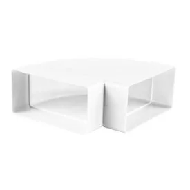 Ventilatiekanaal vlak 110x54 mm bochtstuk 90° horizontaal