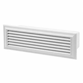 Ventilatiekanaal vlak 220x54 mm PVC muurrooster