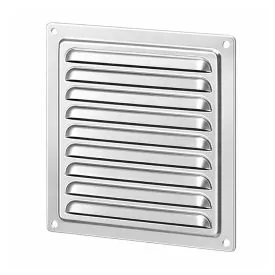 Schoepenrooster aluminium 195x195 mm - zonder gaas