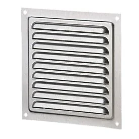 Schoepenrooster RVS zonder vliegengaas 150x150 mm