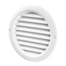 Ventilatierooster rond kunststof wit Ø125 mm