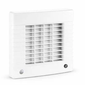 Badkamer ventilator bewegingssensor/timer ø100 mm wit Louvre