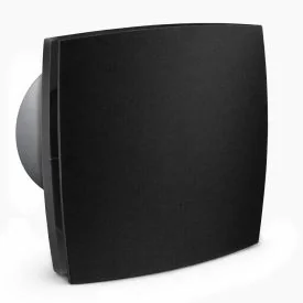 Badkamer ventilator 125 mm aan/uit mat zwart Silent