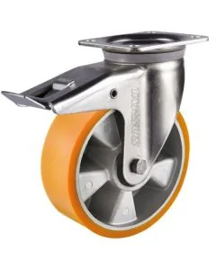 Zwaarlast zwenkwiel met rem 200 mm PU 800 kg - TARSUS