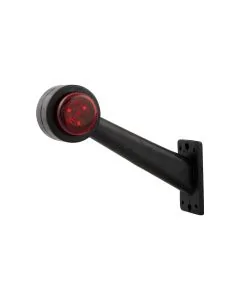 LED Breedtelamp rood/wit 45 graden links 12-24V - TRAILERGEAR