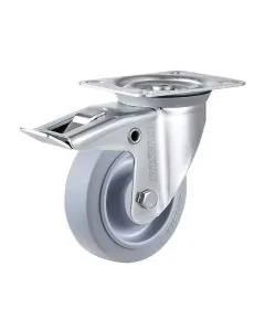 Zwenkwiel met rem 125 mm TPE TARSUS Extra stil