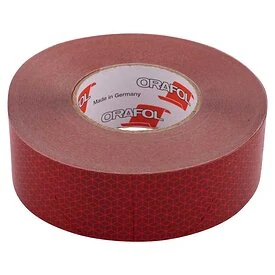 Reflecterende tape 50 m rood