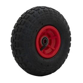 Wheel with pneumatic tire 4.10/3.50-4 hub hole Ã˜16 mm plastic rim