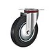Zwenkwiel 200 mm zwart rubber TARSUS