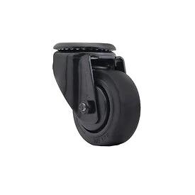 Zwenkwiel Ø75 mm met boutgat TPR zwart - TARSUS