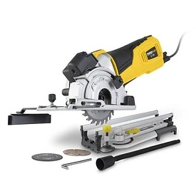 Mini invalzaag 600W Ø 89mm verstekbasis - 3 acc. - POWERPLUS