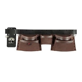 Dubbele gereedschapsgordel 5 vakken - lederen riem (125x5cm) - CAL-D2 - Eltee