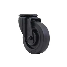 Zwenkwiel Ø100 mm met boutgat TPR zwart - TARSUS