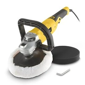 Haakse polijstmachine 1200W Ø 180mm - 3 acc. - POWERPLUS