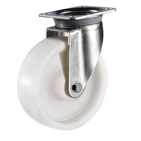 Zwenkwiel 80 mm nylon wit