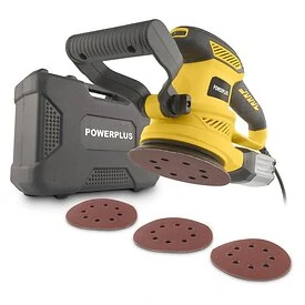 Excentrische schuurmachine 450W Ø 125mm - 6 acc. - POWERPLUS